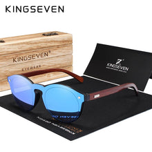 Load image into Gallery viewer, KINGSEVEN DESIGN 2023 Wooden Sunglasses For Men/Women  Mirror Lens UV400 Classic Sun Glasses With Wooden Package