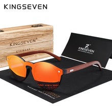 Load image into Gallery viewer, KINGSEVEN DESIGN 2023 Wooden Sunglasses For Men/Women  Mirror Lens UV400 Classic Sun Glasses With Wooden Package