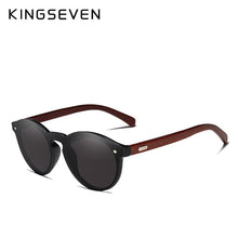 Load image into Gallery viewer, KINGSEVEN DESIGN 2023 Wooden Sunglasses For Men/Women  Mirror Lens UV400 Classic Sun Glasses With Wooden Package