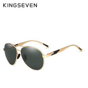 KINGSEVEN DESIGN Men Classic Polarized Sunglasses Aluminum Pilot Sun glasses UV400 Protection NF-7228