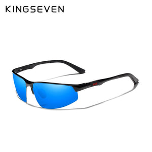 KINGSEVEN Driving Series Polarized Men Aluminum Sunglasses Blue Mirror Lens Male Sun Glasses Aviation Women For Men Eyewear 9121
