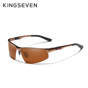 KINGSEVEN Driving Series Polarized Men Aluminum Sunglasses Blue Mirror Lens Male Sun Glasses Aviation Women For Men Eyewear 9121