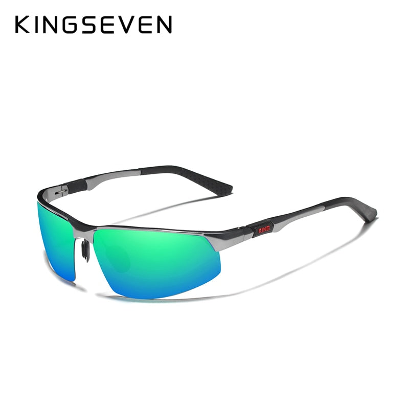KINGSEVEN Driving Series Polarized Men Aluminum Sunglasses Blue Mirror Lens Male Sun Glasses Aviation Women For Men Eyewear 9121