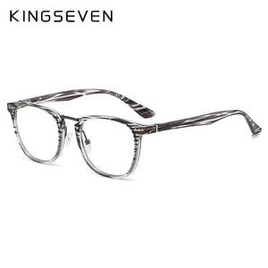 KINGSEVEN Lightproof Glasses Square Prescription Glasses Transparent Lenses Computer Glasses Women/Men