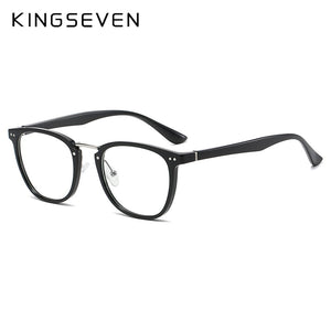 KINGSEVEN Lightproof Glasses Square Prescription Glasses Transparent Lenses Computer Glasses Women/Men