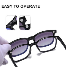 Carica l&#39;immagine nel visualizzatore di Gallery, KINGSEVEN Round Anti-Blue-ray Glasses Retro Glasses Frame Magnetic Anti-UV Glasses Unisex 9587