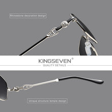 Carica l&#39;immagine nel visualizzatore di Gallery, KINGSEVEN Occhiali da sole da donna Occhiali da sole polarizzati sfumati Design da donna oculos Ladies Trend Shades Styles 