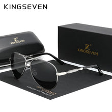 Load image into Gallery viewer, KINGSEVEN Gold Photochormic Men&#39;s Aluminum Sunglasses Polarized Sun Glasses Women Pilot Eyewear Mirror Shades Oculos De Sol