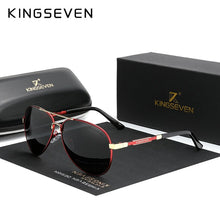 Load image into Gallery viewer, KINGSEVEN Gold Photochormic Men&#39;s Aluminum Sunglasses Polarized Sun Glasses Women Pilot Eyewear Mirror Shades Oculos De Sol