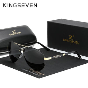 KINGSEVEN Gold Photochormic Men's Aluminum Sunglasses Polarized Sun Glasses Women Pilot Eyewear Mirror Shades Oculos De Sol