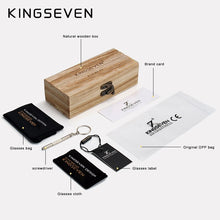 Load image into Gallery viewer, KINGSEVEN Gray Polarized Lens Zebra Wood Sunglasses Women Men  Brand Vintage Wooden Sun Glasses Retro Eyewear