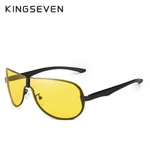 Carica l&#39;immagine nel visualizzatore di Gallery, KINGSEVEN Occhiali per visione notturna HD Polarizzati da uomo Occhiali da sole classici con lenti gialle in alluminio e magnesio per una guida sicura Gafas De Sol 