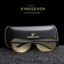 Carica l&#39;immagine nel visualizzatore di Gallery, KINGSEVEN Occhiali per visione notturna HD Polarizzati da uomo Occhiali da sole classici con lenti gialle in alluminio e magnesio per una guida sicura Gafas De Sol 