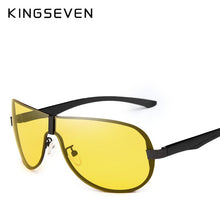 Carica l&#39;immagine nel visualizzatore di Gallery, KINGSEVEN Occhiali per visione notturna HD Polarizzati da uomo Occhiali da sole classici con lenti gialle in alluminio e magnesio per una guida sicura Gafas De Sol 