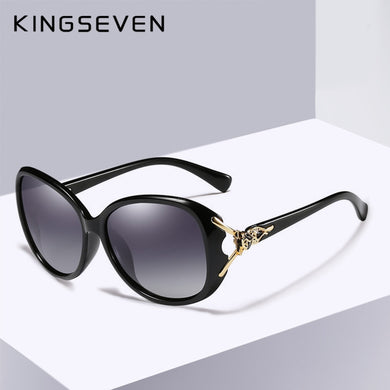 KINGSEVEN HD Sunglasses Women Polarized Retro Big frame  Eyewear Lady Brand Designer Sun glasses Oculos de sol