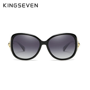 KINGSEVEN HD Sunglasses Women Polarized Retro Big frame  Eyewear Lady Brand Designer Sun glasses Oculos de sol
