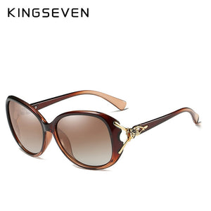 KINGSEVEN HD Sunglasses Women Polarized Retro Big frame  Eyewear Lady Brand Designer Sun glasses Oculos de sol