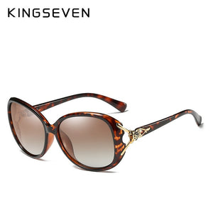 KINGSEVEN HD Sunglasses Women Polarized Retro Big frame  Eyewear Lady Brand Designer Sun glasses Oculos de sol