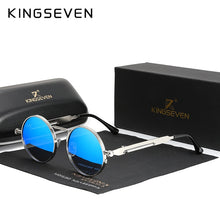 Load image into Gallery viewer, KINGSEVEN  Gothic Steampunk Sunglasses Polarized Men Women Brand Designer Vintage Round Metal Frame Sun Glasses