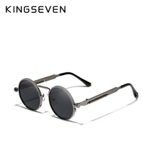 Load image into Gallery viewer, KINGSEVEN  Gothic Steampunk Sunglasses Polarized Men Women Brand Designer Vintage Round Metal Frame Sun Glasses