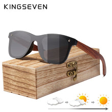 Load image into Gallery viewer, KINGSEVEN High Quality Handmade Bubinga Wooden Frame Pochromic Sunglasses Polarized UV400 Lens Men Women  Sun Glasses