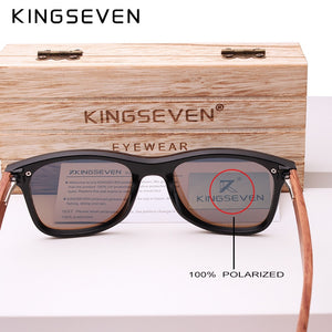 KINGSEVEN High Quality Handmade Bubinga Wooden Frame Pochromic Sunglasses Polarized UV400 Lens Men Women  Sun Glasses