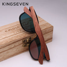 Load image into Gallery viewer, KINGSEVEN High Quality Handmade Bubinga Wooden Frame Pochromic Sunglasses Polarized UV400 Lens Men Women  Sun Glasses