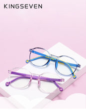 Load image into Gallery viewer, KINGSEVEN Kids Anti Blue Light Glasses Glare Filter Children Eyeglasses Girl Boy Optical Frame Blocking Clear Lenses