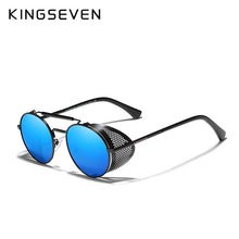 Carica l'immagine nel visualizzatore di Gallery, KINGSEVEN Men's Glasses Polarized Steampunk Round Sunglasses Men Retro Women Sun Glasses For Men Vintage Style
