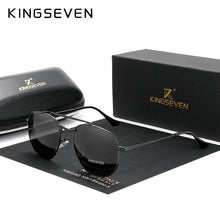 Load image into Gallery viewer, KINGSEVEN Men's Glasses Polarized Steampunk Round Sunglasses Men Retro Women Sun Glasses For Men Vintage Style