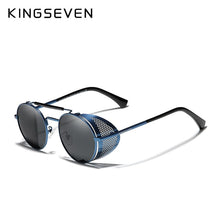 Carica l'immagine nel visualizzatore di Gallery, KINGSEVEN Men's Glasses Polarized Steampunk Round Sunglasses Men Retro Women Sun Glasses For Men Vintage Style