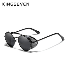 Carica l'immagine nel visualizzatore di Gallery, KINGSEVEN Men's Glasses Polarized Steampunk Round Sunglasses Men Retro Women Sun Glasses For Men Vintage Style