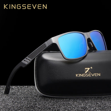 KINGSEVEN Men's Polarized Sunglasses Full Frame Aluminum Material Driving Glasses Eyewear Shades For Men Oculos masculino