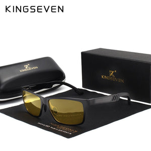 KINGSEVEN Men's Polarized Sunglasses Full Frame Aluminum Material Driving Glasses Eyewear Shades For Men Oculos masculino
