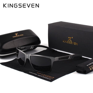KINGSEVEN Men's Polarized Sunglasses Full Frame Aluminum Material Driving Glasses Eyewear Shades For Men Oculos masculino