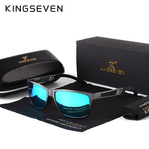 KINGSEVEN Men's Polarized Sunglasses Full Frame Aluminum Material Driving Glasses Eyewear Shades For Men Oculos masculino
