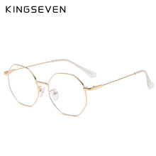Carica l&#39;immagine nel visualizzatore di Gallery, KINGSEVEN Metal Anti Blue Ray Glasses Frame Women Myopia Optical Eyeglasses Frames Reading Prescription Eyewear for Unisex