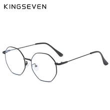 Carica l&#39;immagine nel visualizzatore di Gallery, KINGSEVEN Metal Anti Blue Ray Glasses Frame Women Myopia Optical Eyeglasses Frames Reading Prescription Eyewear for Unisex