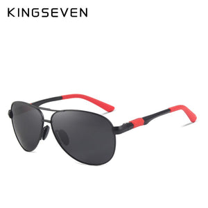 KINGSEVEN Occhiali da sole polarizzati in metallo Guida Uomo Donna Occhiali firmati di marca Occhiali Protezione UV al 100%.