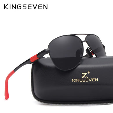 KINGSEVEN Occhiali da sole polarizzati in metallo Guida Uomo Donna Occhiali firmati di marca Occhiali Protezione UV al 100%.