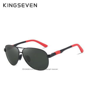 KINGSEVEN Occhiali da sole polarizzati in metallo Guida Uomo Donna Occhiali firmati di marca Occhiali Protezione UV al 100%.