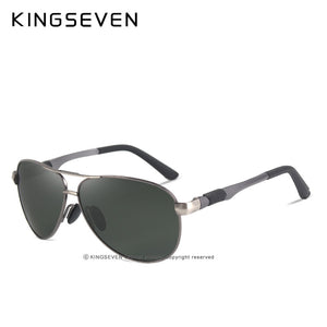 KINGSEVEN Occhiali da sole polarizzati in metallo Guida Uomo Donna Occhiali firmati di marca Occhiali Protezione UV al 100%.