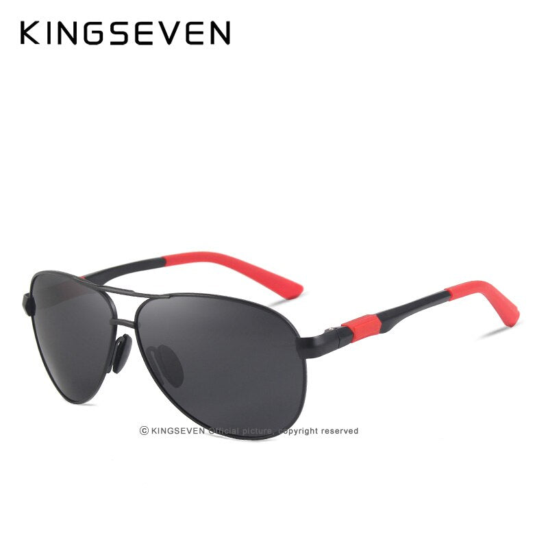 KINGSEVEN Occhiali da sole polarizzati in metallo Guida Uomo Donna Occhiali firmati di marca Occhiali Protezione UV al 100%.