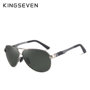 KINGSEVEN Occhiali da sole polarizzati in metallo Guida Uomo Donna Occhiali firmati di marca Occhiali Protezione UV al 100%.