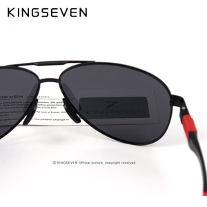 KINGSEVEN Occhiali da sole polarizzati in metallo Guida Uomo Donna Occhiali firmati di marca Occhiali Protezione UV al 100%.