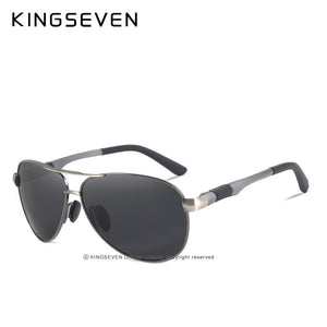 KINGSEVEN Occhiali da sole polarizzati in metallo Guida Uomo Donna Occhiali firmati di marca Occhiali Protezione UV al 100%.