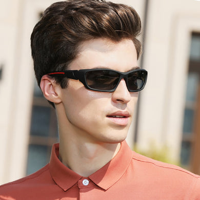 KINGSEVEN occhiali da sole polarizzati a specchio uomo occhiali ultraleggeri TR90 montatura quadrata occhiali da sole sportivi occhiali da viaggio UV maschili CE 