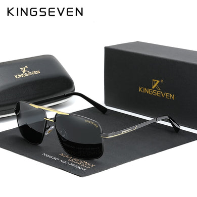 KINGSEVEN Men's Glasses Polarized Fishing Driving Sunglasses Brand Men Women Stainless steel Material Gafas De Sol