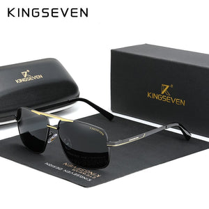 KINGSEVEN Men's Glasses Polarized Fishing Driving Sunglasses Brand Men Women Stainless steel Material Gafas De Sol