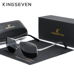 KINGSEVEN Men's Glasses Polarized Fishing Driving Sunglasses Brand Men Women Stainless steel Material Gafas De Sol